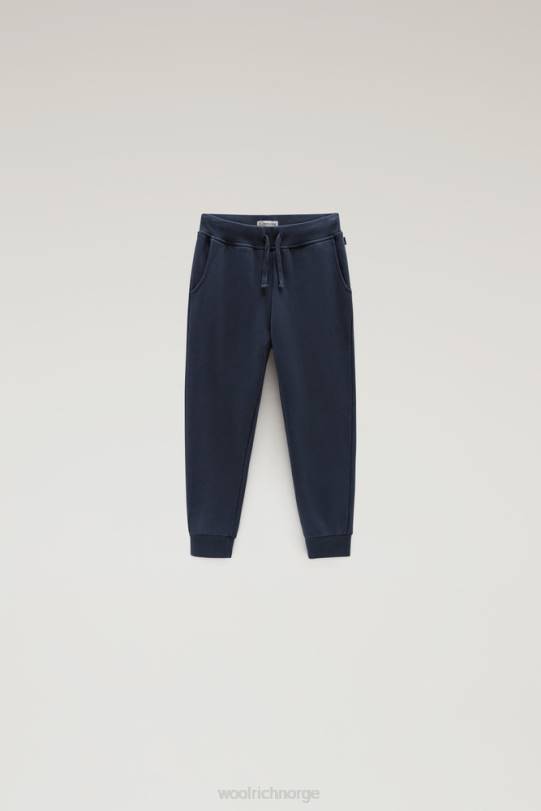 b joggebukser i fleece melton blå gutter Woolrich klær 8PBN876
