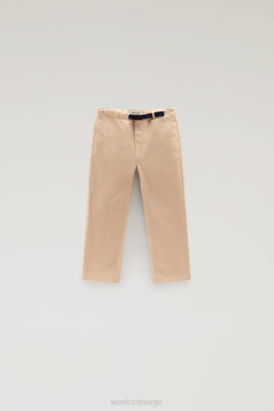 b plaggfarget bukse i stretchbomull strandsand gutter Woolrich klær 8PBN897