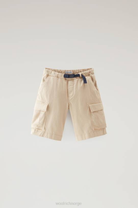b plaggfarget cargo-shorts i stretchbomull strandsand gutter Woolrich klær 8PBN882