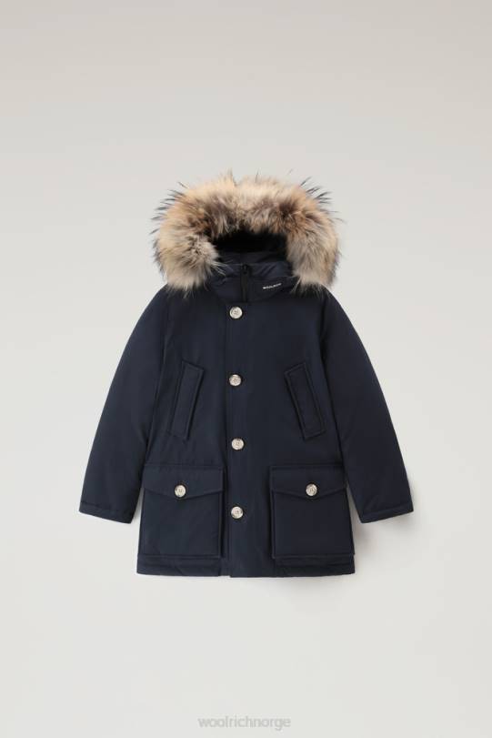b arctic parka med avtakbar pels melton blå gutter Woolrich klær 8PBN932