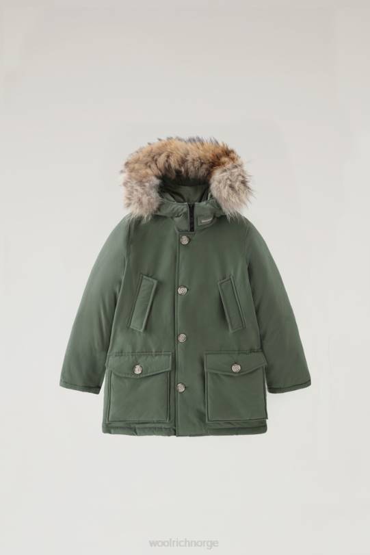 b arctic parka med avtakbar pels timian grønn gutter Woolrich klær 8PBN930
