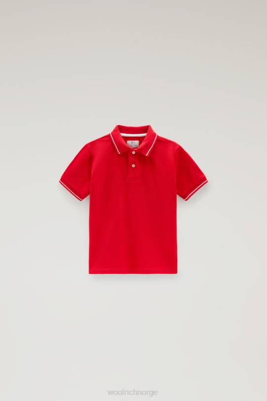 b monterey polo i stretch bomullspiquet marine skarlagen gutter Woolrich klær 8PBN915