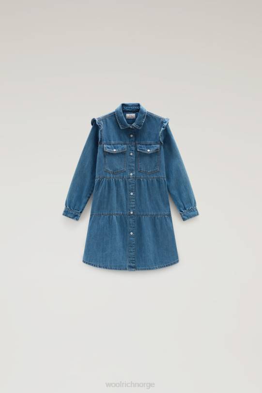 g denimkjole med volanger steinet denim jenter Woolrich klær 8PBN872