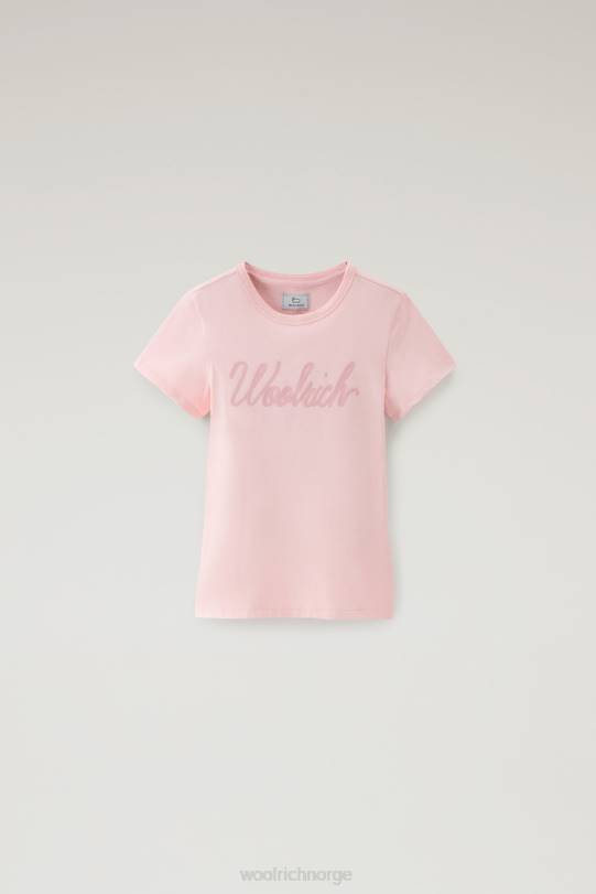 g logo t-skjorte i ren bomull godteri rosa jenter Woolrich klær 8PBN894