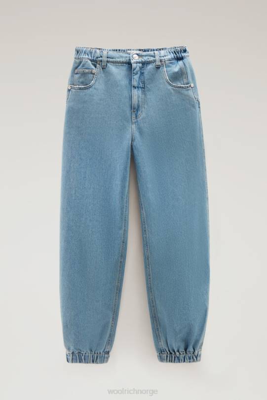 joggerjeans i ren bomull stein vasket kvinner Woolrich klær 8PBN55