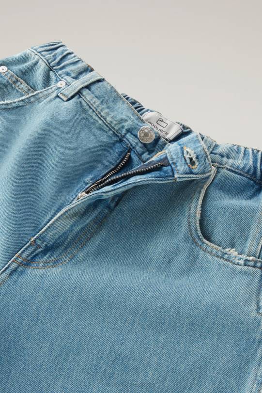 joggerjeans i ren bomull stein vasket kvinner Woolrich klær 8PBN55