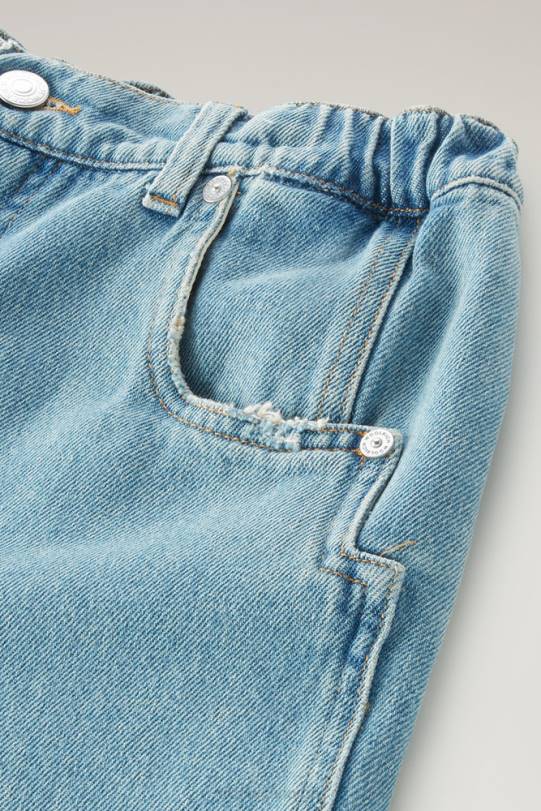joggerjeans i ren bomull stein vasket kvinner Woolrich klær 8PBN55