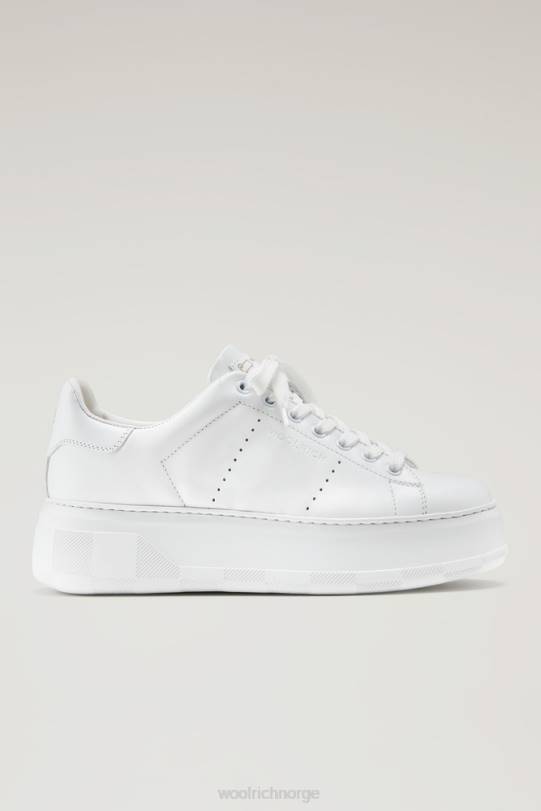 chunky banesneakers i mykt skinn hvit hvit kvinner Woolrich fottøy 8PBN12