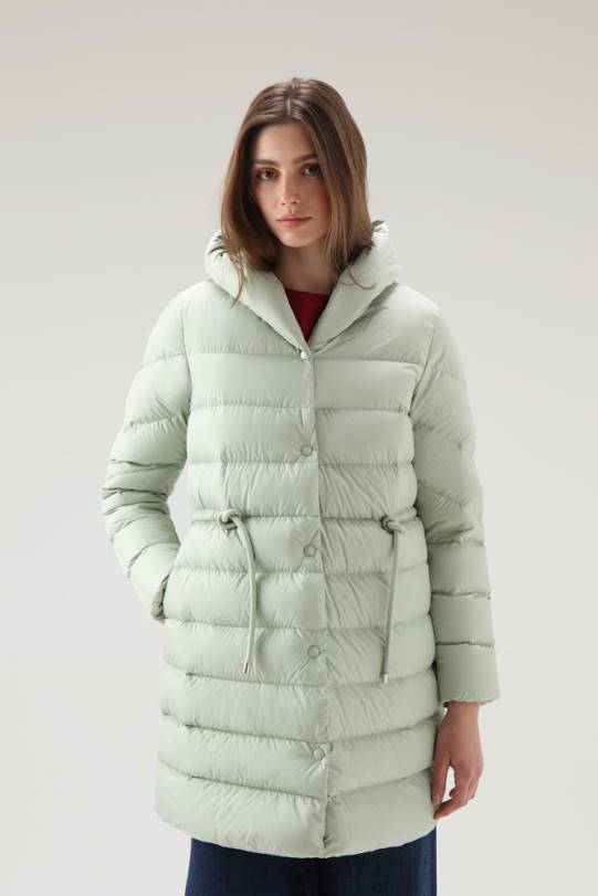 ellis lang mikrofiber dunjakke ørkensalvie kvinner Woolrich klær 8PBN303