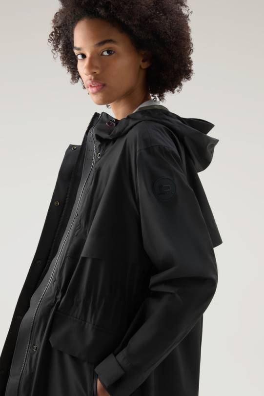lang parkas med hette i gore-tex infinium svart kvinner Woolrich klær 8PBN57