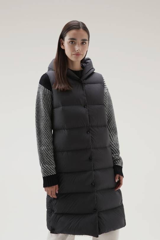 ellis lang mikrofibervest svart kvinner Woolrich klær 8PBN321