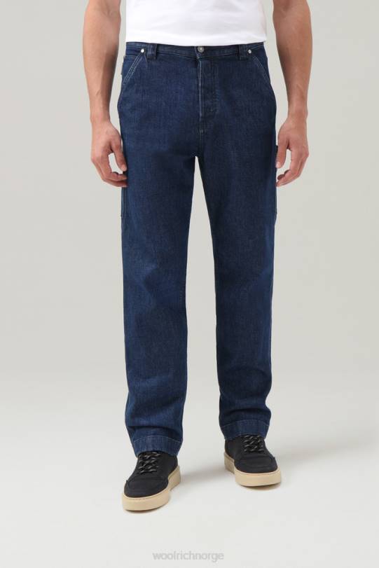 arbeiderjeans i bomull blå stein menn Woolrich klær 8PBN671