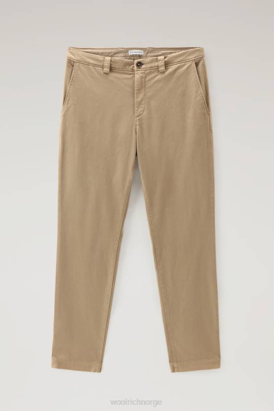 chinobukser i stretch i bomull gull khaki menn Woolrich klær 8PBN650