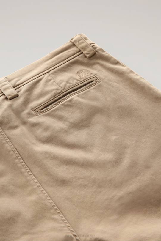 chinobukser i stretch i bomull gull khaki menn Woolrich klær 8PBN650
