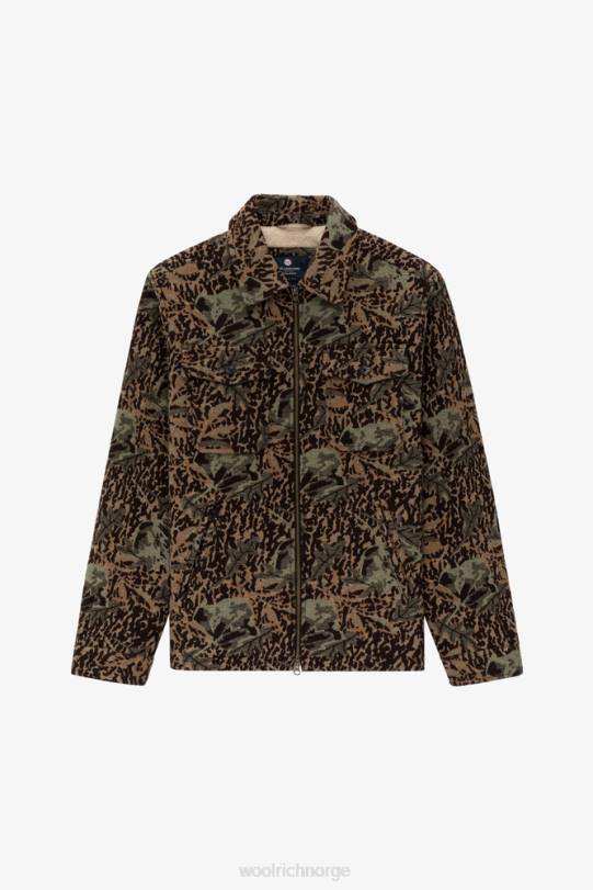 camo-overskjorte i ullblanding med sherpa-fôr-siktet leon dore brun camou menn Woolrich klær 8PBN772