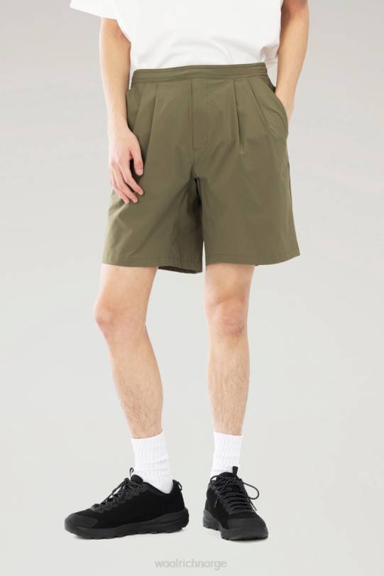 høy lufting shorts i stretch ripstop oliven menn Woolrich klær 8PBN529