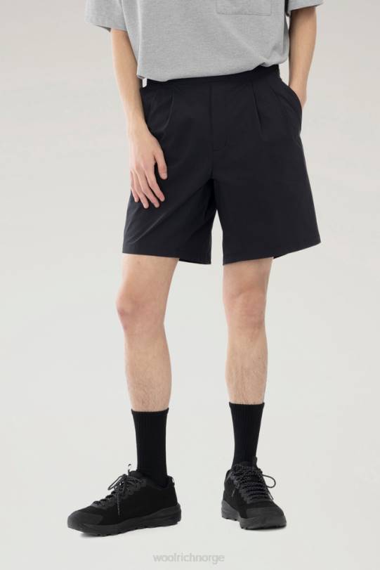 høy lufting shorts i stretch ripstop svart menn Woolrich klær 8PBN522