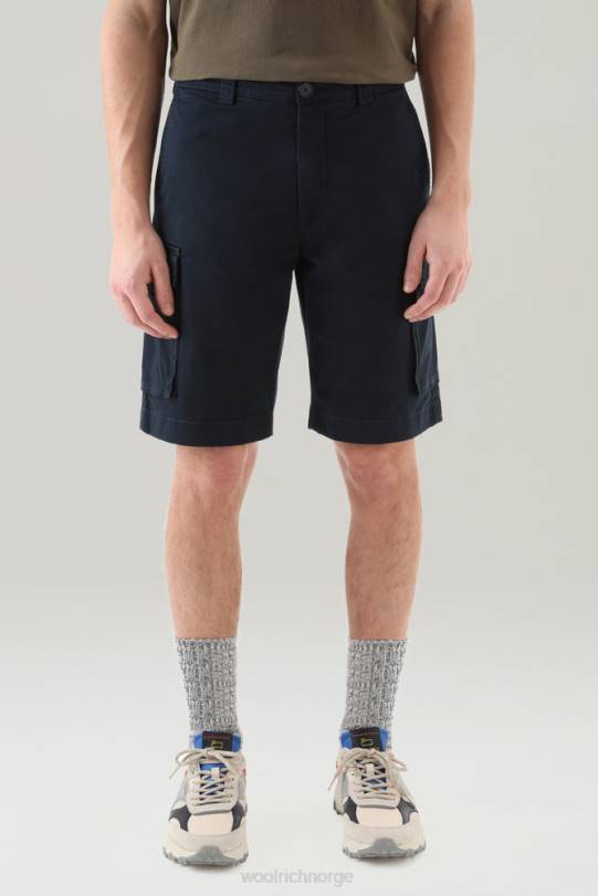 plaggfarget cargo-shorts 3 melton blå menn Woolrich klær 8PBN614