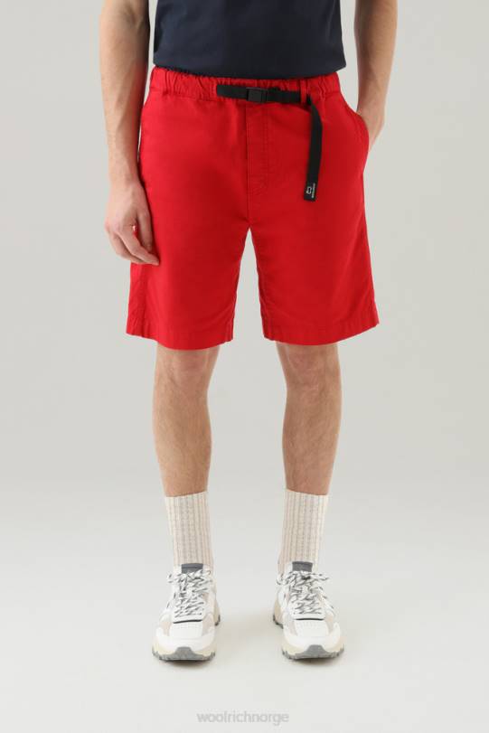 plaggfarget chino-shorts i stretchbomull himmelrød menn Woolrich klær 8PBN451