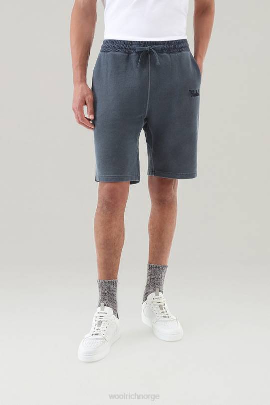shorts i plaggfarget bomull melton blå menn Woolrich klær 8PBN600