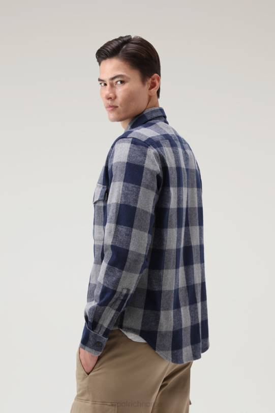 oxbow flanell rutete skjorte gråmelert bøffel menn Woolrich klær 8PBN648