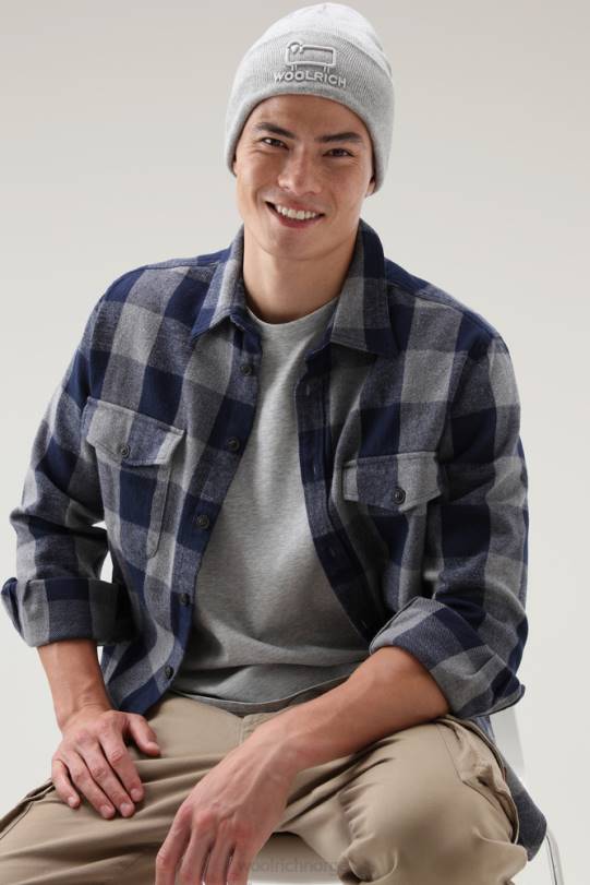 oxbow flanell rutete skjorte gråmelert bøffel menn Woolrich klær 8PBN648