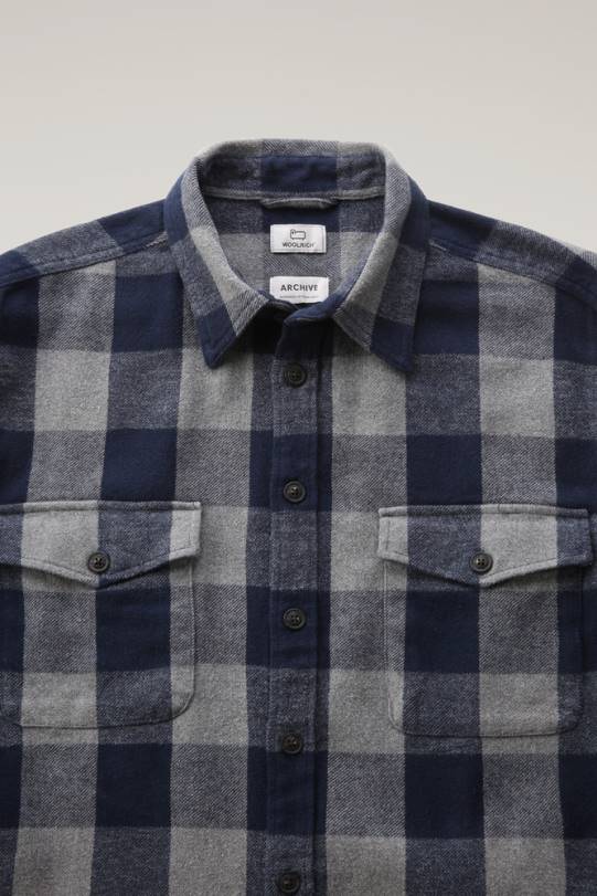 oxbow flanell rutete skjorte gråmelert bøffel menn Woolrich klær 8PBN648