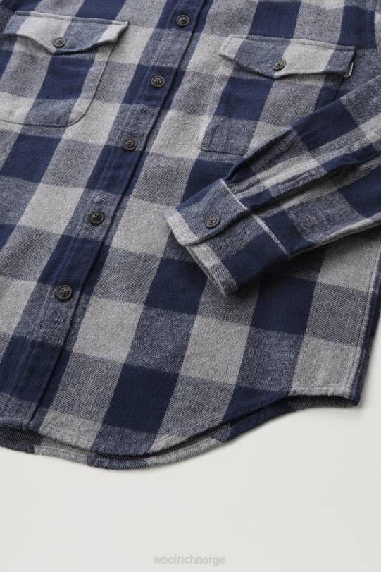 oxbow flanell rutete skjorte gråmelert bøffel menn Woolrich klær 8PBN648
