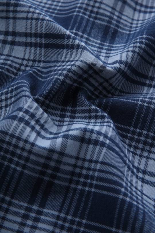 tradisjonell rutete skjorte i flanell blåjakt menn Woolrich klær 8PBN644