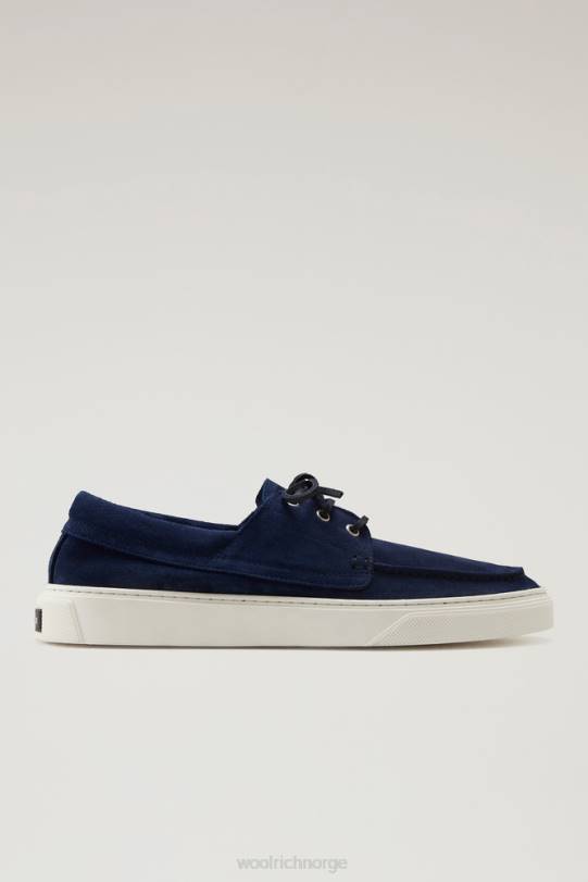 båtsko i semsket skinn blå menn Woolrich fottøy 8PBN514