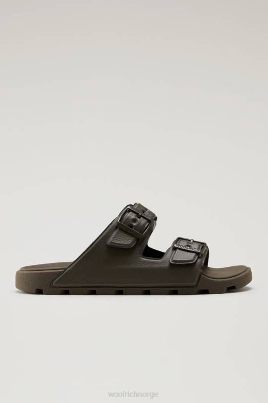 sandaler i vegansk skinn med spenner grønn menn Woolrich fottøy 8PBN443
