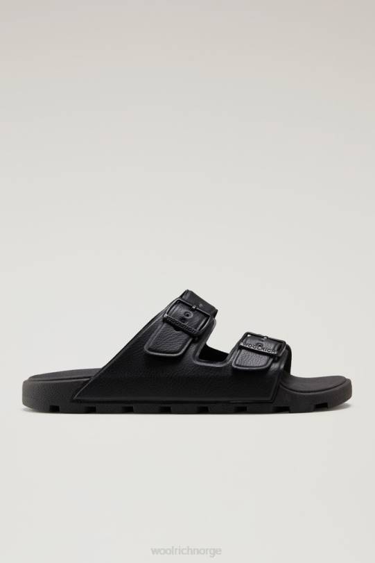 sandaler i vegansk skinn med spenner svart menn Woolrich fottøy 8PBN636