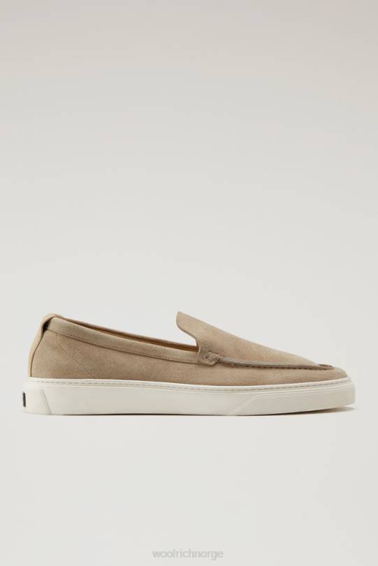 slip-on loafers i semsket skinn beige menn Woolrich fottøy 8PBN385