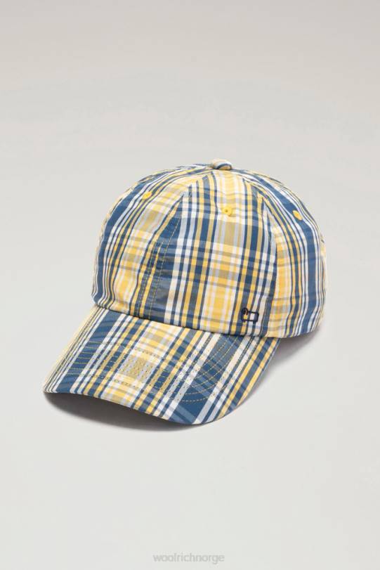 sjekk baseballcaps i en bomullsblanding gul sjekk menn Woolrich tilbehør 8PBN446