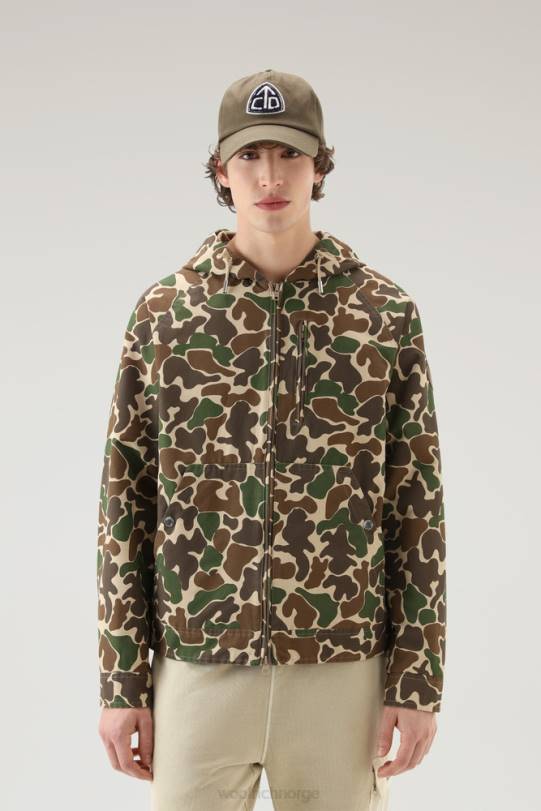 hummerjakke med camo-trykk i trykt ramar grønn kamu menn Woolrich klær 8PBN456