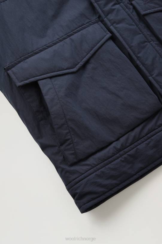 ripstop trucker-jakke med fôr i sherpaull melton blå menn Woolrich klær 8PBN649