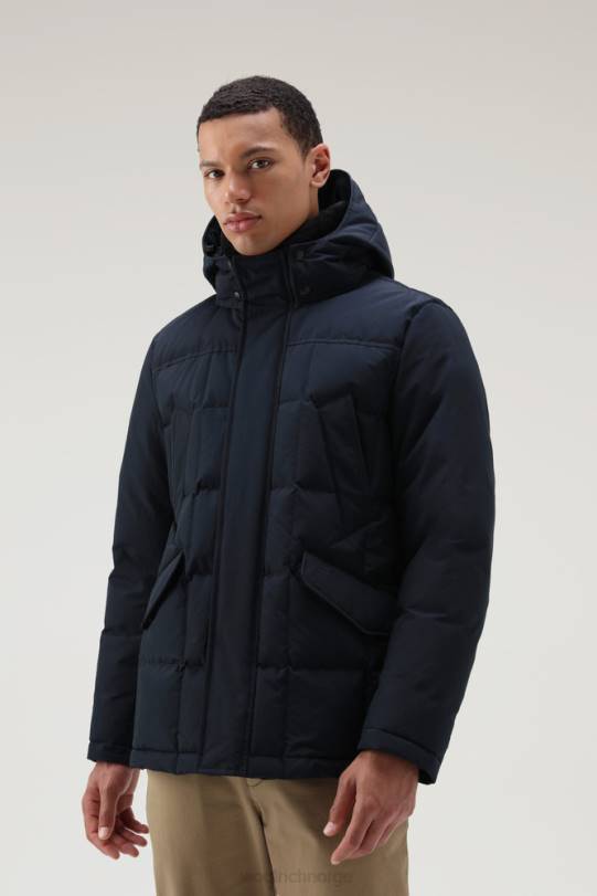 snøstorm jakke melton blå menn Woolrich klær 8PBN651