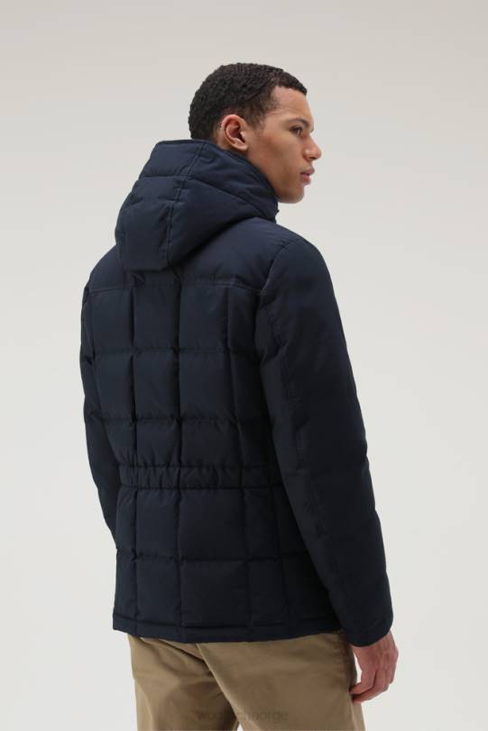 snøstorm jakke melton blå menn Woolrich klær 8PBN651