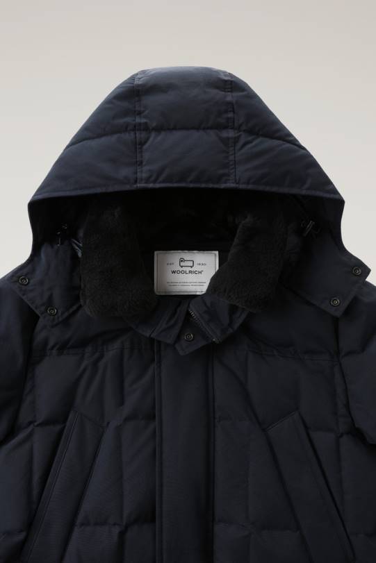 snøstorm jakke melton blå menn Woolrich klær 8PBN651