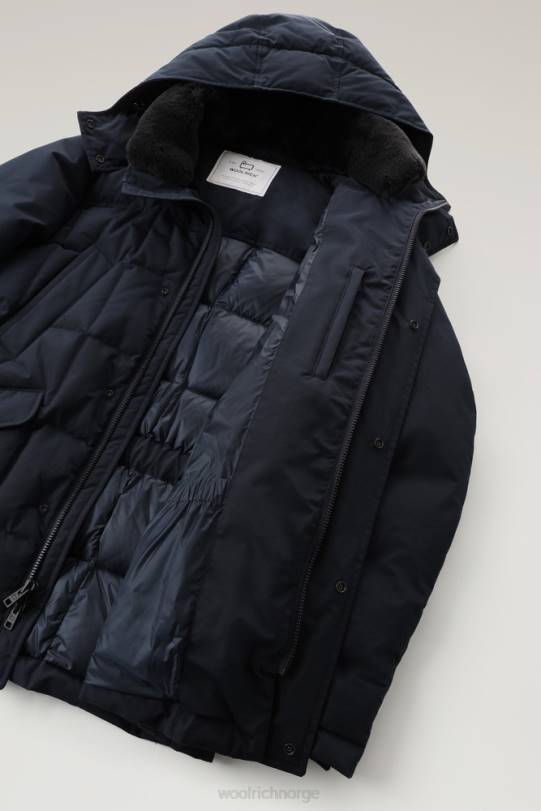 snøstorm jakke melton blå menn Woolrich klær 8PBN651