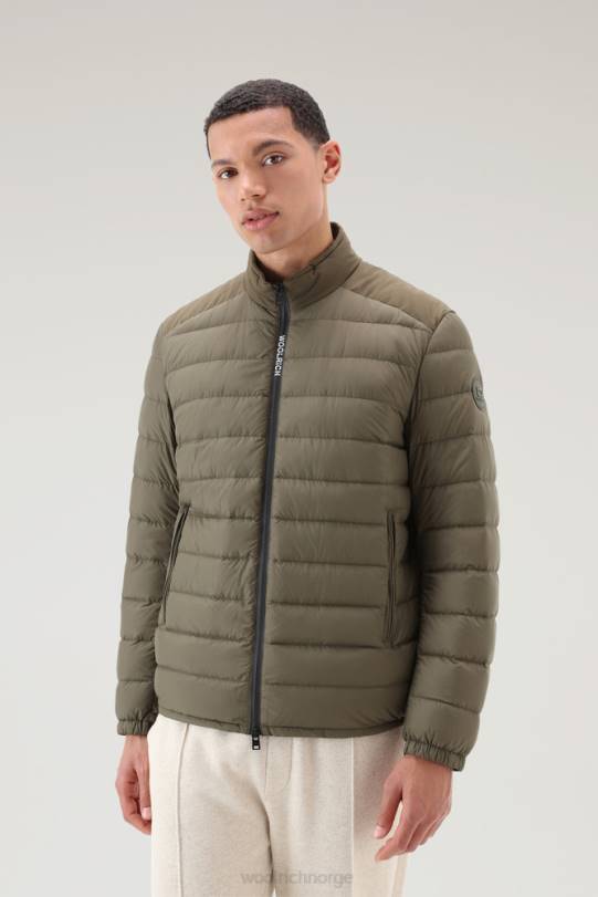 Bering tech lett dunjakke i mikrofiber mørk grønn menn Woolrich klær 8PBN564