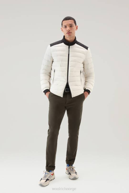 Bering tech lett dunjakke i mikrofiber melkeaktig krem menn Woolrich klær 8PBN471