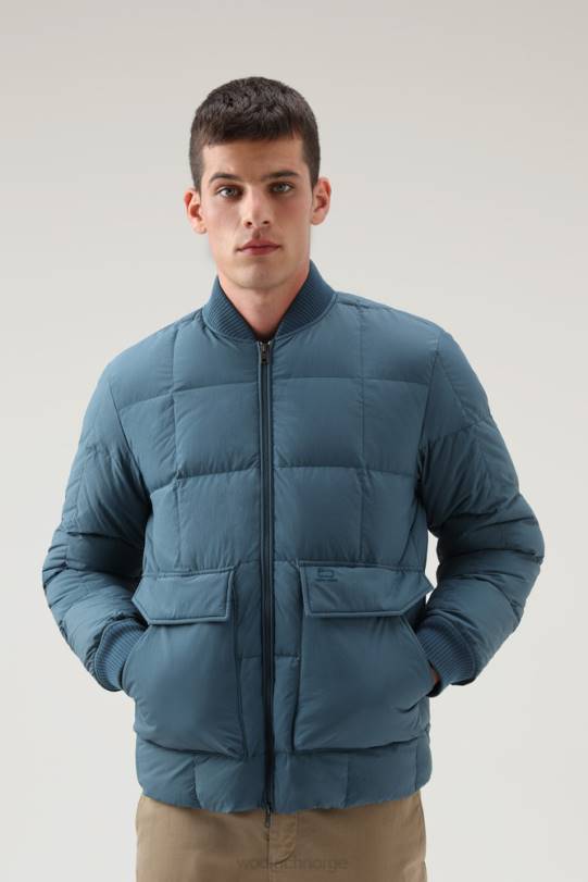 Heritage terrengbomber i taslan nylon blå innsjø menn Woolrich klær 8PBN645