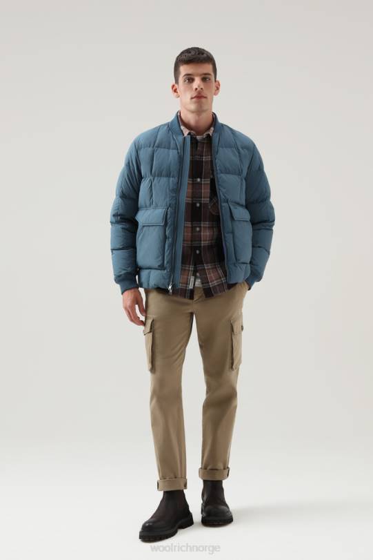 Heritage terrengbomber i taslan nylon blå innsjø menn Woolrich klær 8PBN645