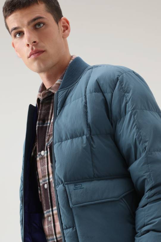 Heritage terrengbomber i taslan nylon blå innsjø menn Woolrich klær 8PBN645
