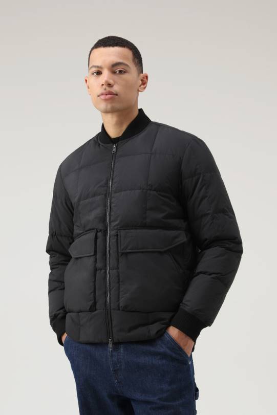 Heritage terrengbomber i taslan nylon svart menn Woolrich klær 8PBN659