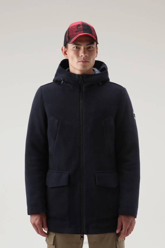 ullblanding arktisk parkas melton blå menn Woolrich klær 8PBN681