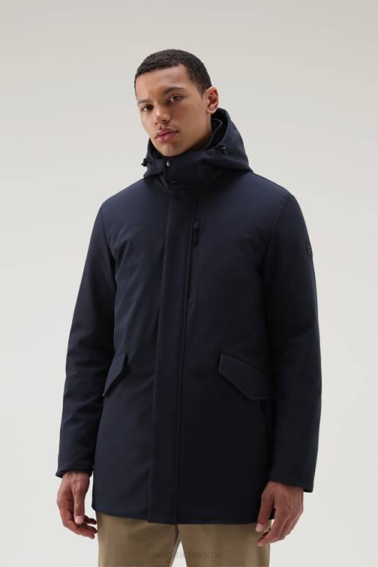 Barrow mac softshell kåpe melton blå menn Woolrich klær 8PBN826