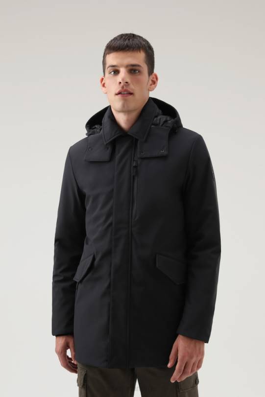 Barrow mac softshell kåpe svart menn Woolrich klær 8PBN822