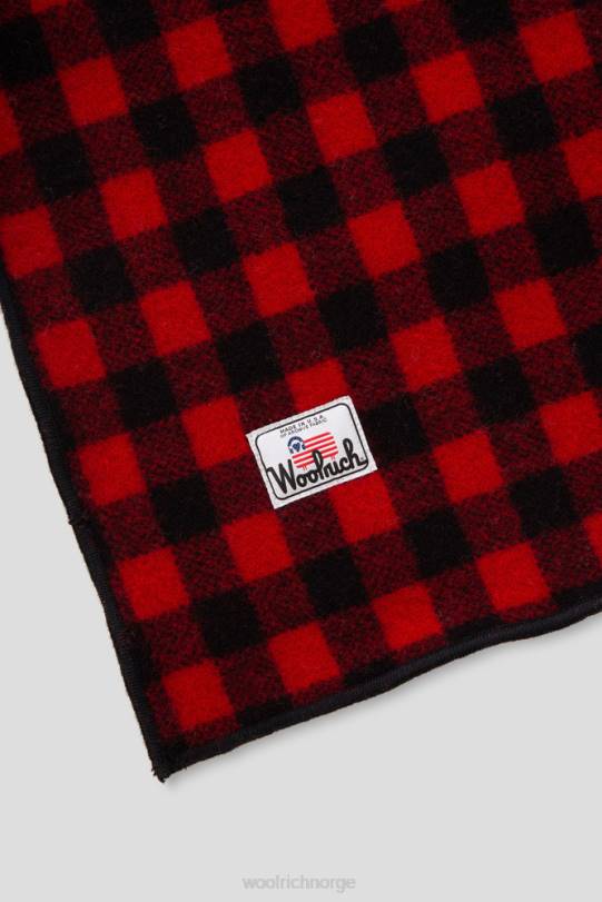 arkivull og sherpa buffalo ruteteppe rød bøffel unisex Woolrich tilbehør 8PBN647